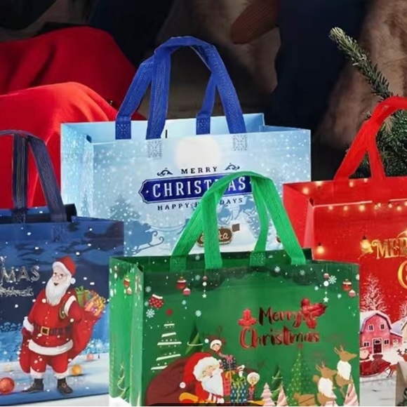 8 pieces Christmas gift bags tote bags - Picture 2 of 5